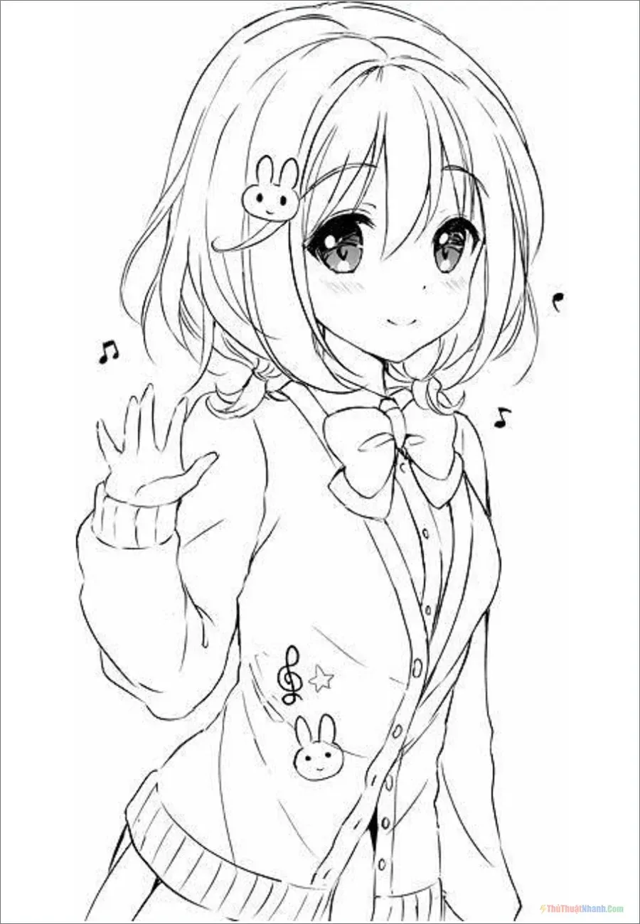 100+ hình vẽ anime nữ đơn giản đẹp nhất · ảnh 2