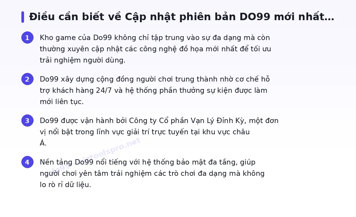 Những điều cần biết về do99