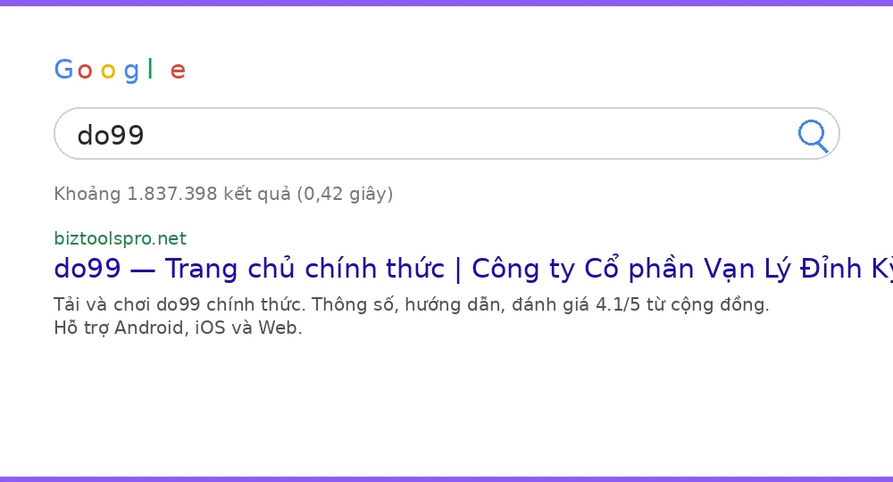 Cách tìm do99 trên Google