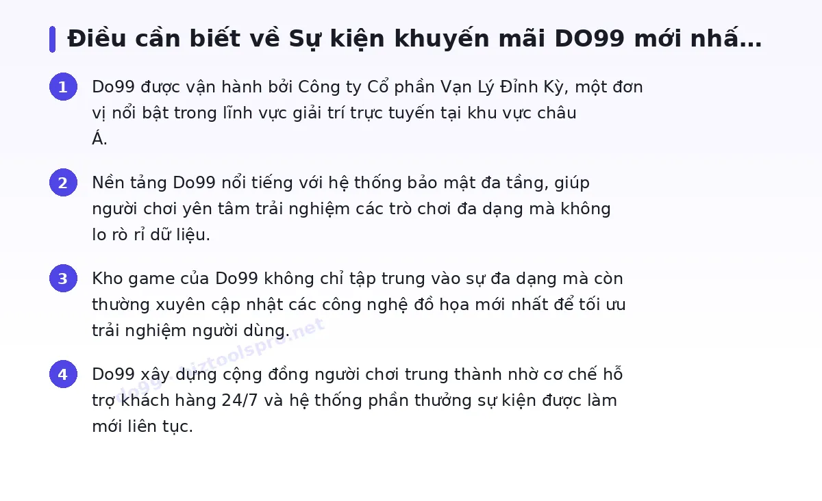 Những điều cần biết về do99